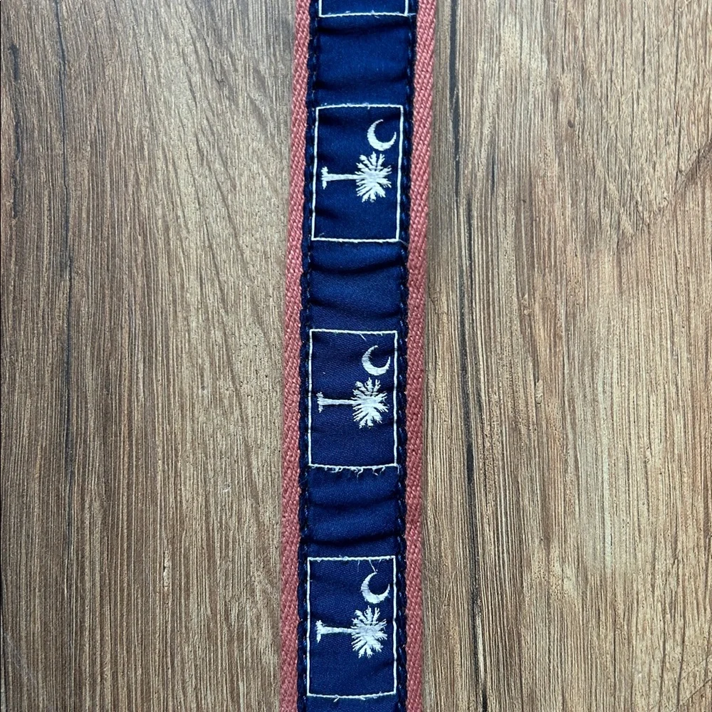 Boys Brown and Blue Palmetto Flag Ribbon Belt